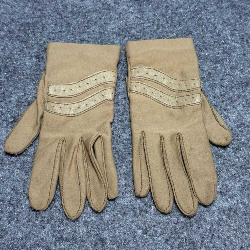 ISOTONE Vtg Lot Of (2) Gloves By ARIS One Sz /Women's Driver Gloves Stretchy Tan - Picture 7 of 13